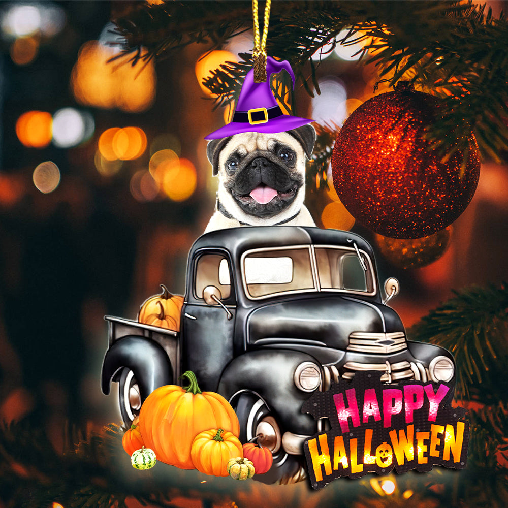 Blisscorners Happy Halloween  - Custom Photo, Personalized Acrylic Ornament - Gift For Pet Lover2D Flat LM2111