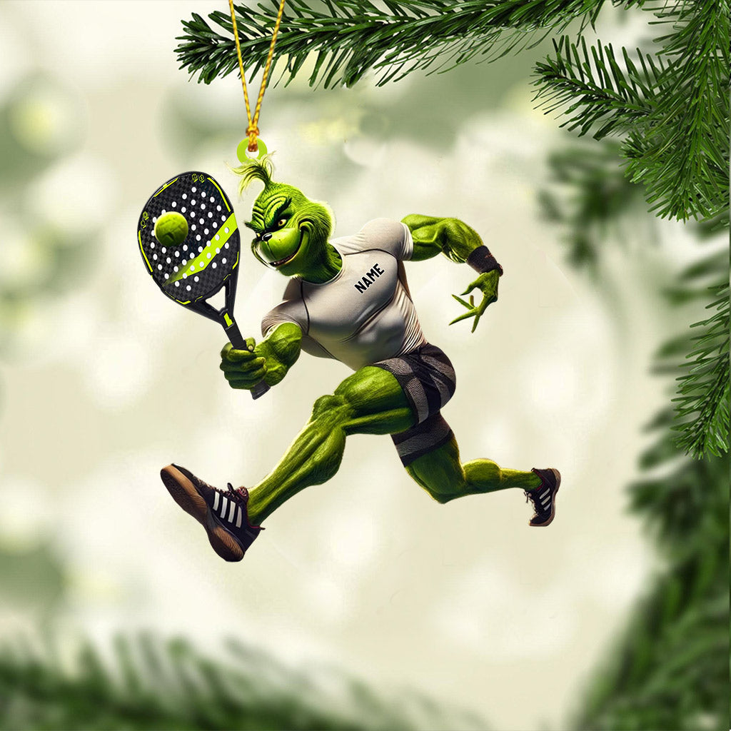Blisscorners ELF Tennis Player Home Decor Christmas Ornament, Personalized Ornament2D Flat LM2211