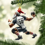 Blisscorners Ball And Santa Home Decor Christmas Ornament, Personalized Ornament2D Flat LM2211