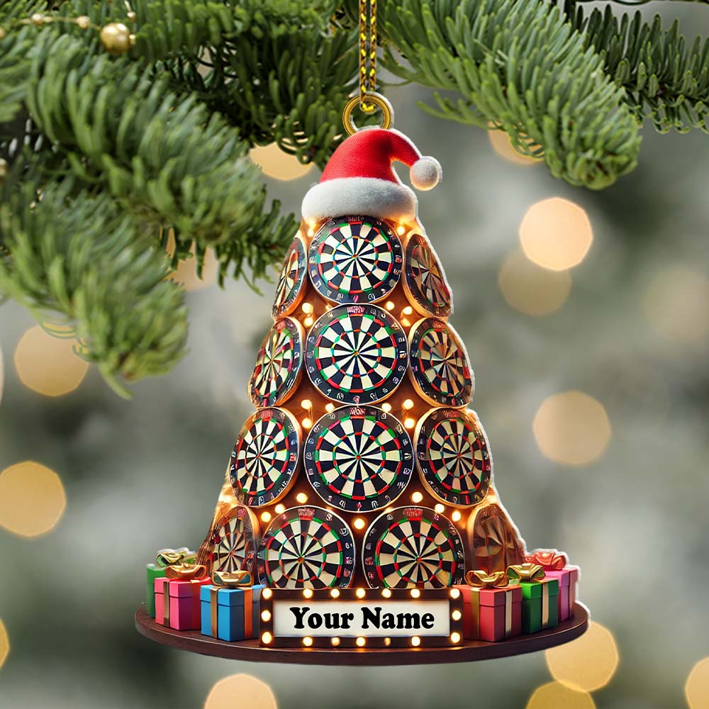Blisscorners Custom Name Dart Ornament, Christmas Gift Decoration62D Flat LM2211