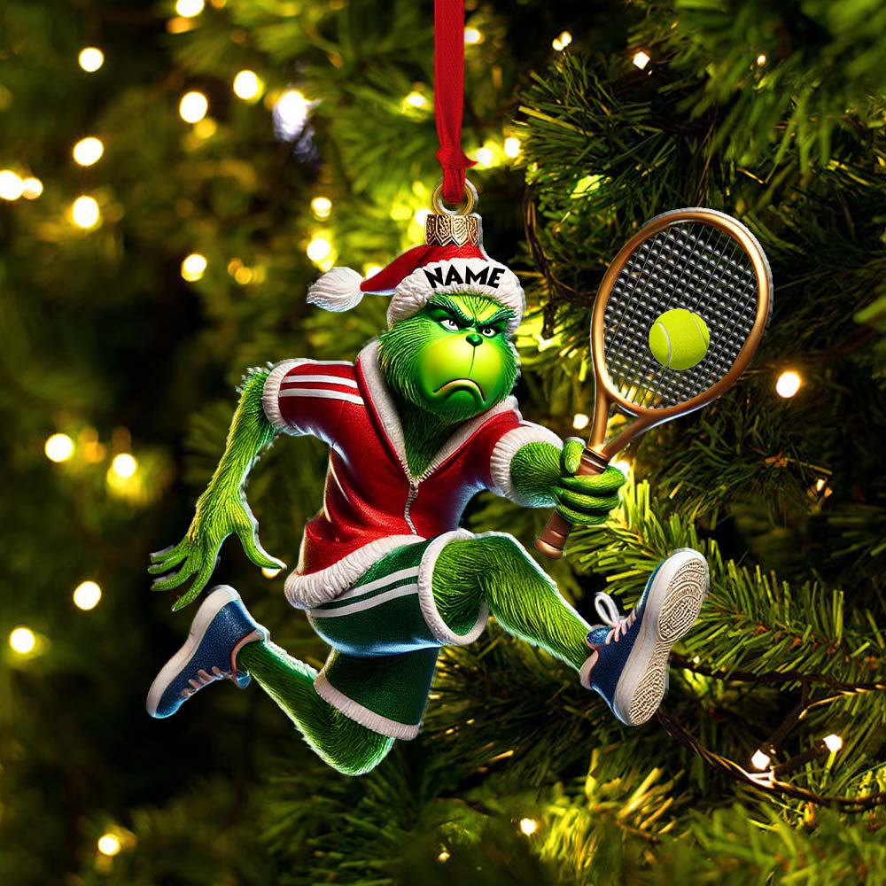 Blisscorners ELF Tennis Ornament, Personalized Ornament2D Flat LM2211