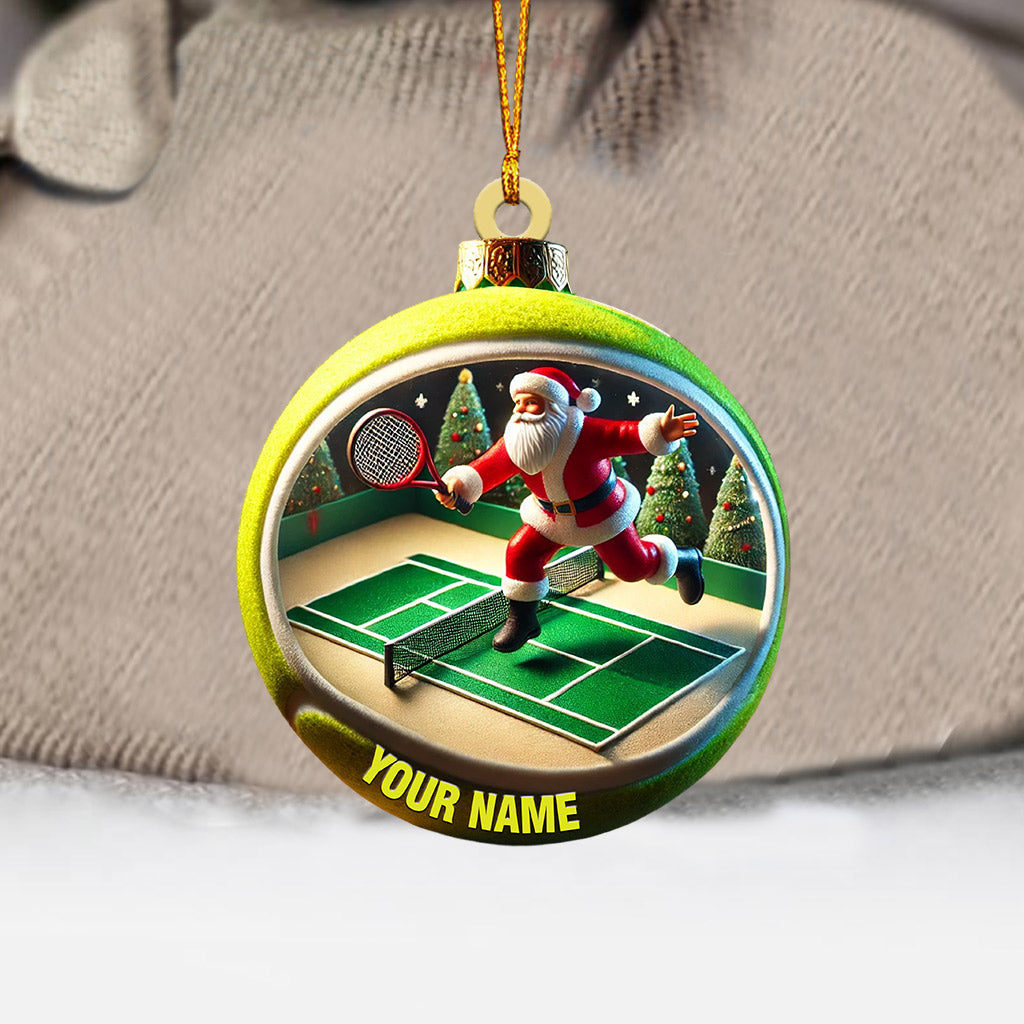 Blisscorners Tennis Santa Decor Christmas Ornament, Personalized Ornament2D Flat LM2211