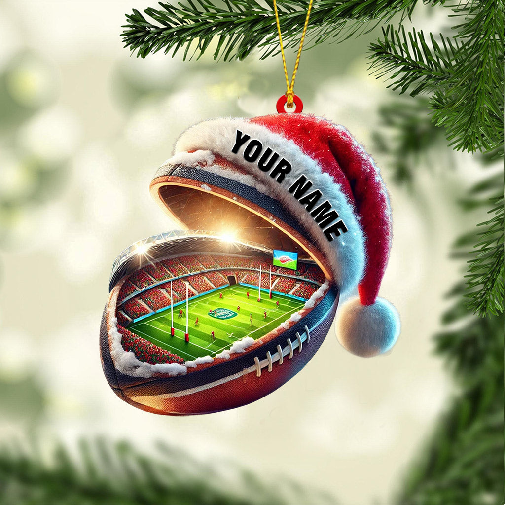 Blisscorners Gridiron Football Stadium Home Decor Christmas Ornament, Personalized Ornament2D Flat LM2211