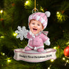 (Photo Inserted) Blisscorners Baby First Christmas Custom Photo - Personalized Custom Acrylic Ornament