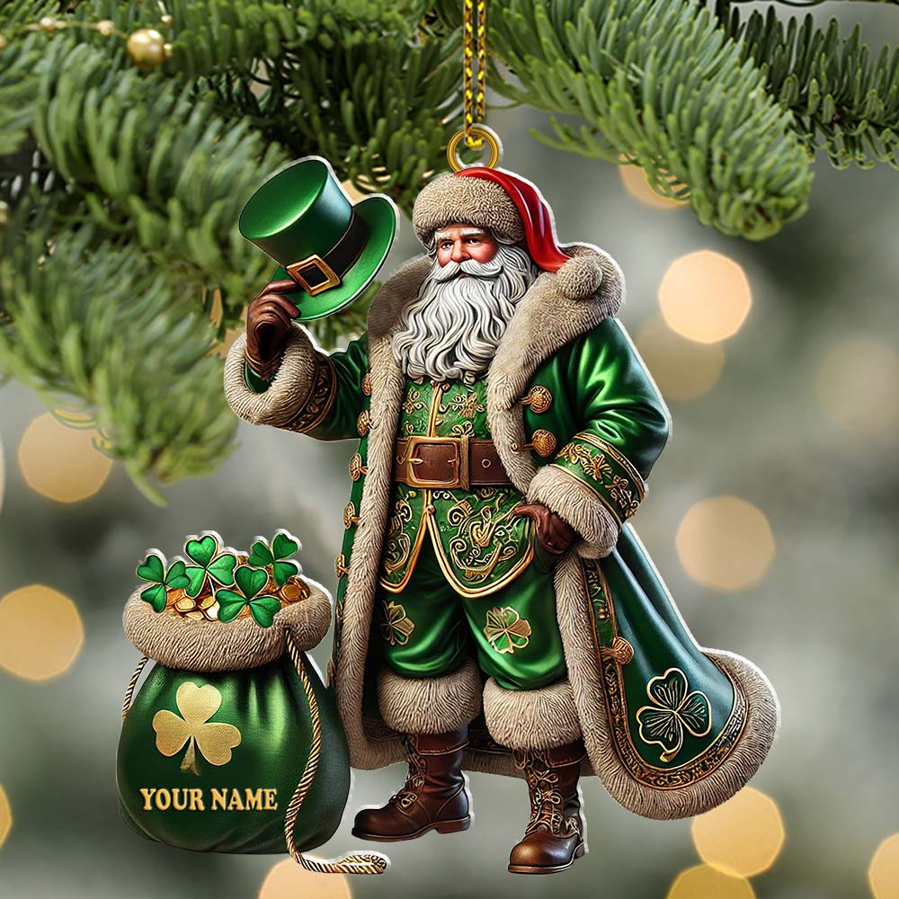 Blisscorners Custom Name Ireland Ornament, Ireland Lover Christmas Gift2D Flat LM2211