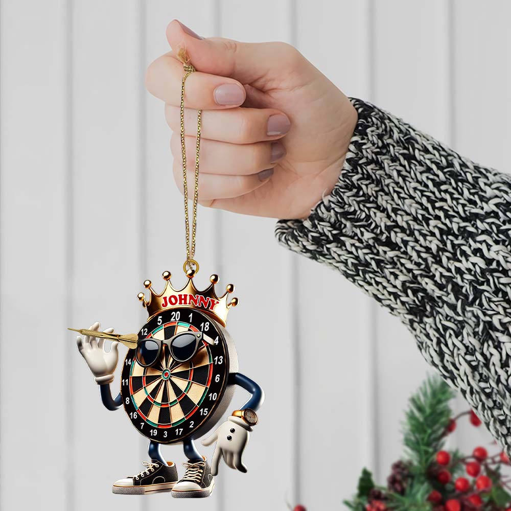 Blisscorners Custom Name Dart Ornament, Christmas Gift Decoration2D Flat LM2111