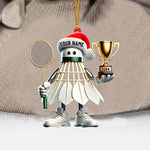 Blisscorners Badminton Champion Decor Christmas Ornament, Personalized Ornament2D Flat LM2211