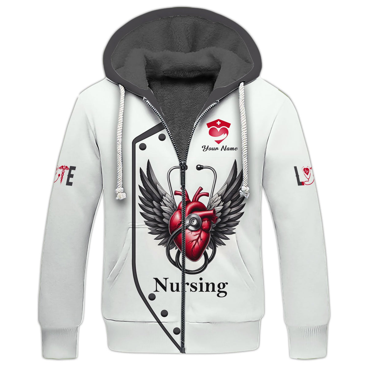 Blisscorners Personalized Nurse Shirt - Wings of Compassion