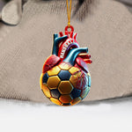 Blisscorners Ball Heart Home Decor Christmas Ornament, Personalized Ornament2D Flat LM2211