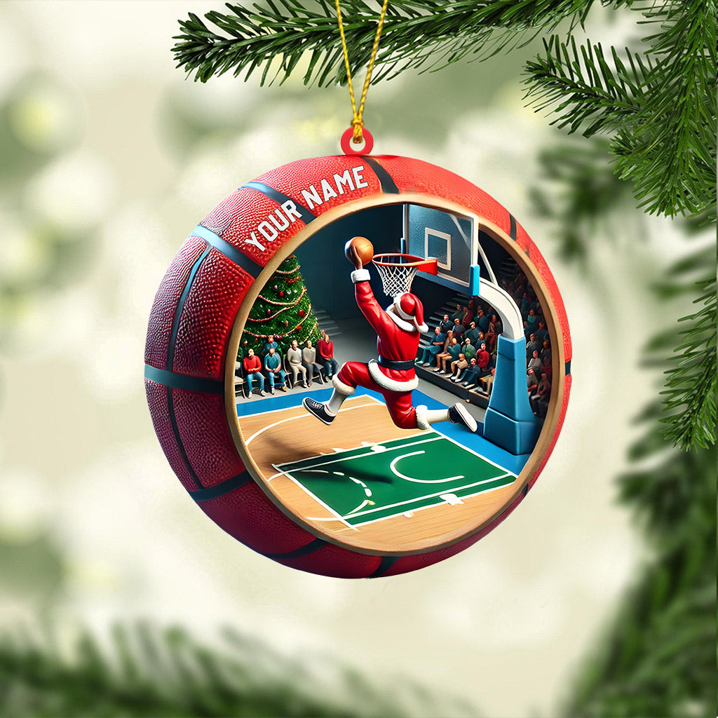 Blisscorners Ball Basketball Decor Christmas Ornament, Personalized Ornament2D Flat LM2211