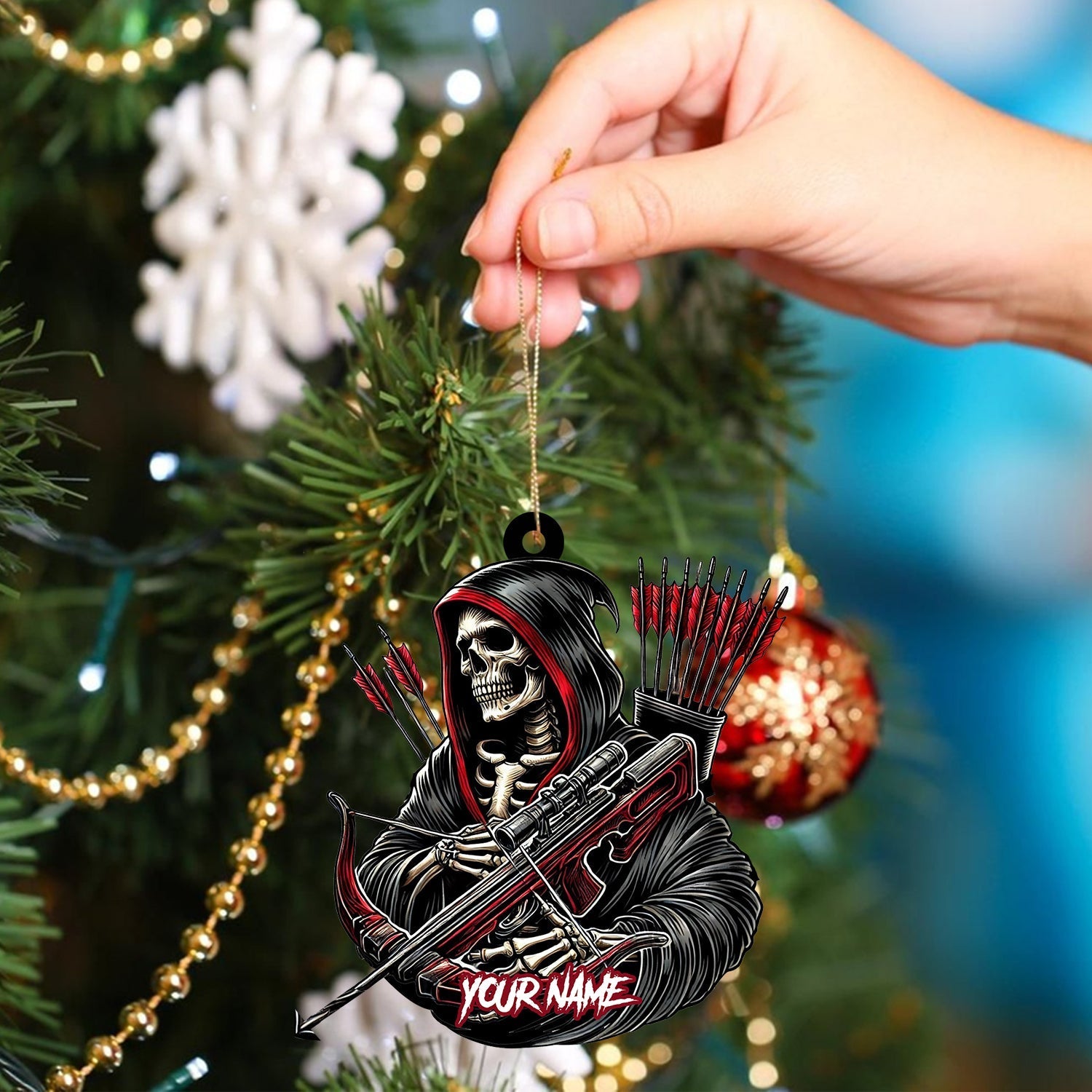 Blisscorners Death Archery Ornament, Personalized Ornament2D Flat LM2211