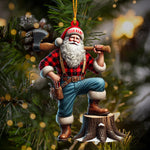 Blisscorners Carpenter Santa Christmas Ornament, Personalized Ornaments2D Flat LM2211