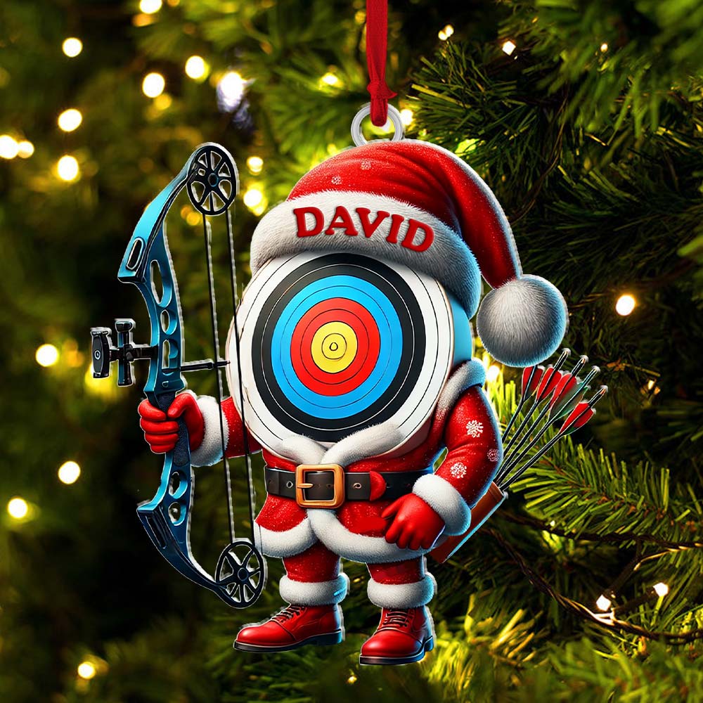 Blisscorners Custom Name Archery Ornament, Christmas Gift Decoration2D Flat LM2211
