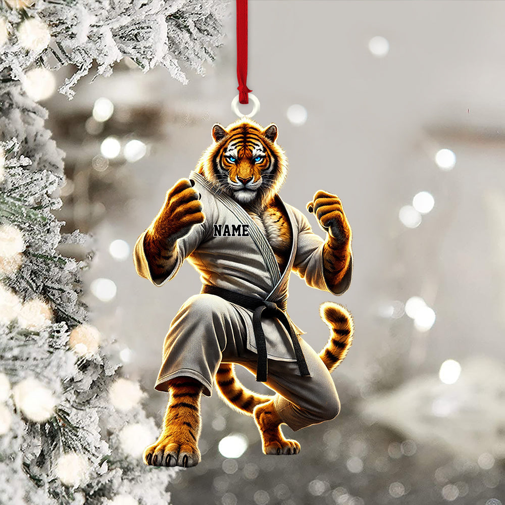 Blisscorners Tiger Karate Ornament, Personalized Ornament2D Flat LM2211