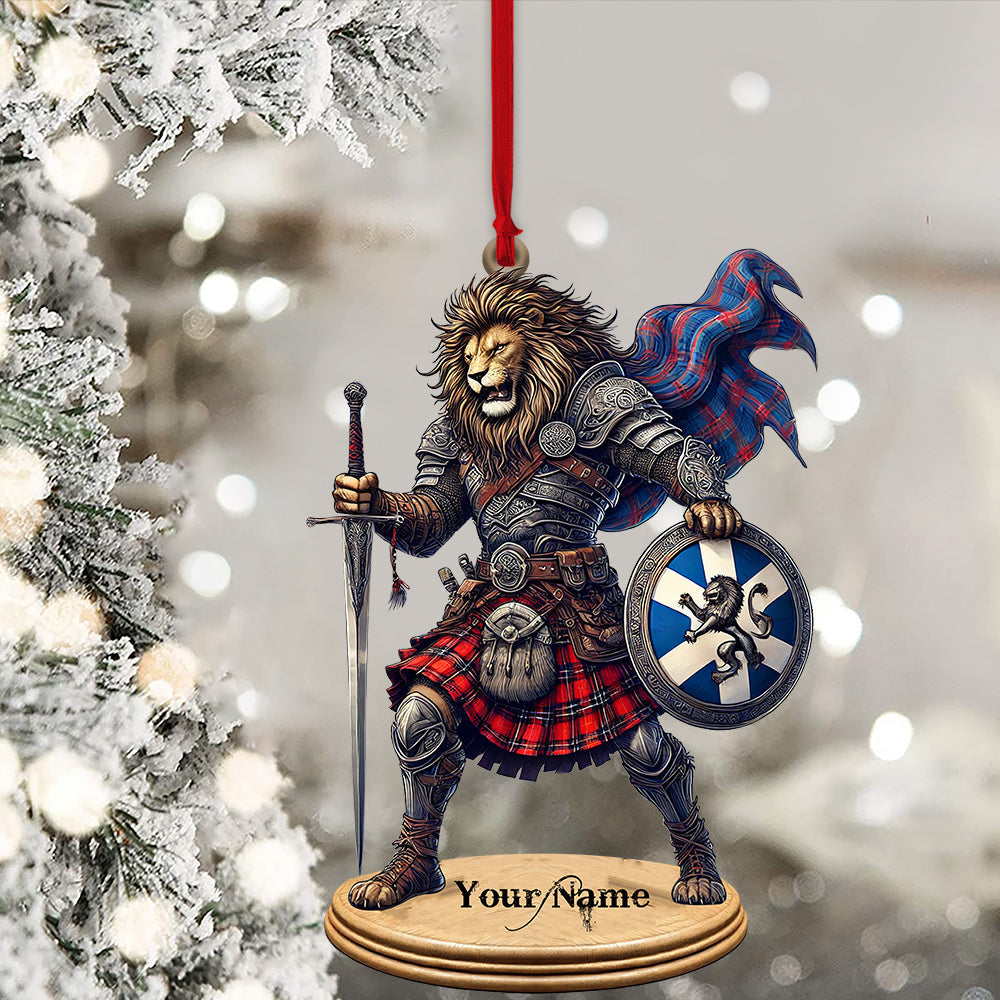 Blisscorners Custom Scotland Lion Ornament, Personalized Ornament2D Flat LM2211