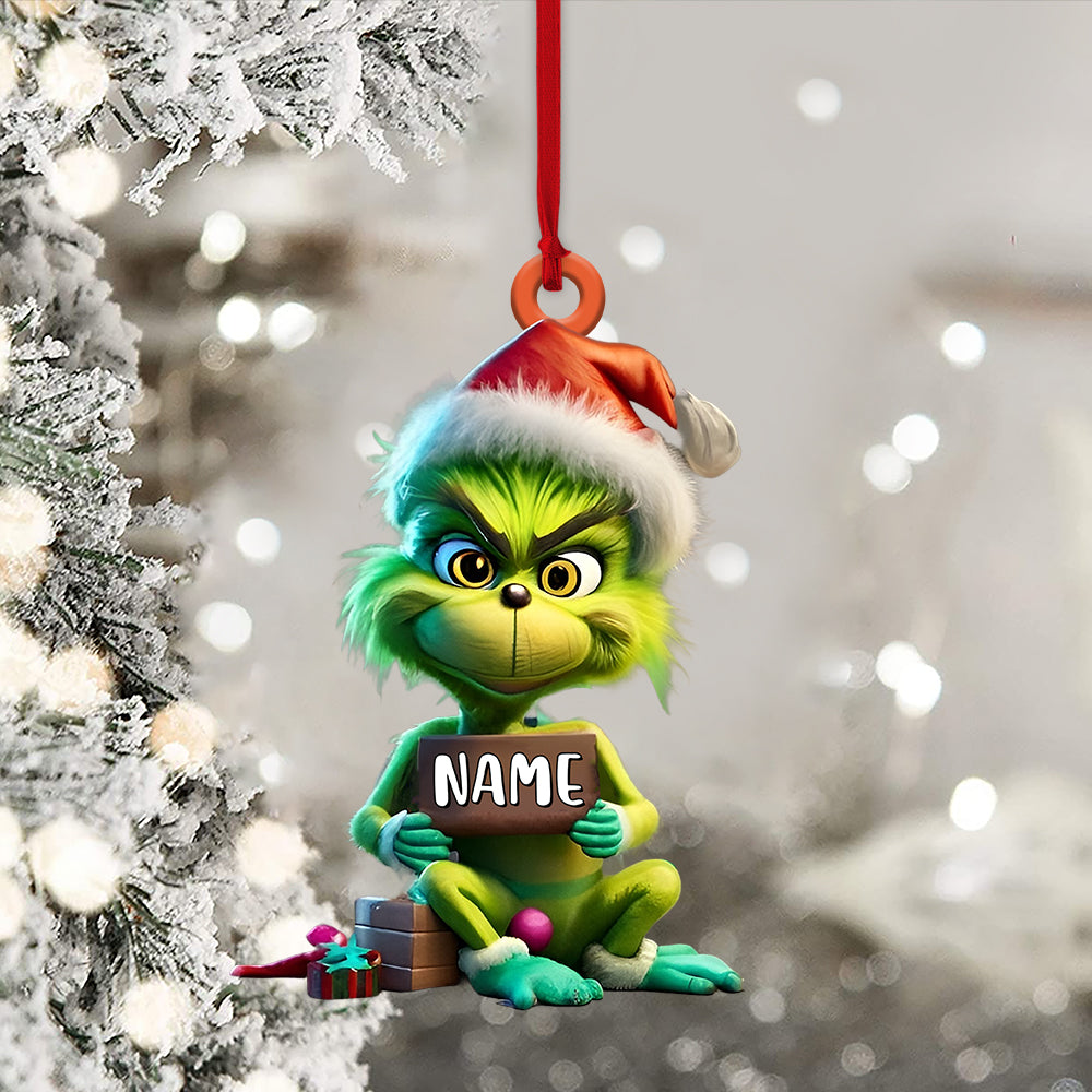 Blisscorners Custom Funny ELF Ornament, Personalized Ornament2D Flat LM2211
