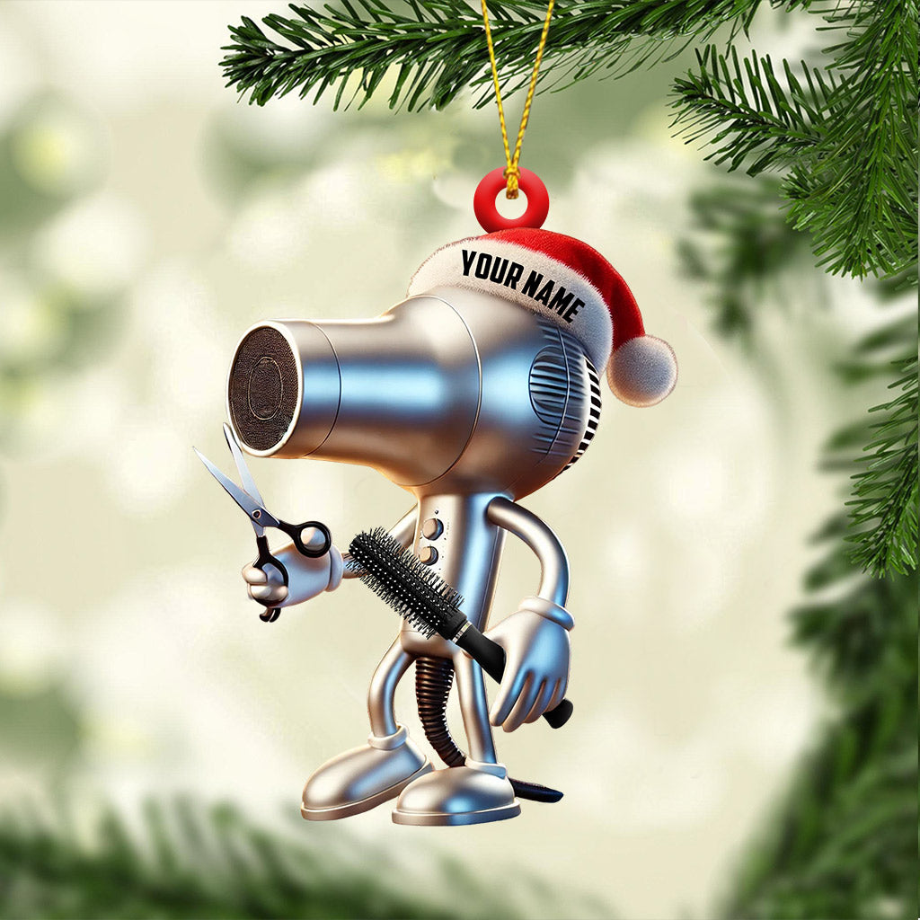 Blisscorners Hair Dryer Christmas Ornament, Personalized Ornament2D Flat LM2211