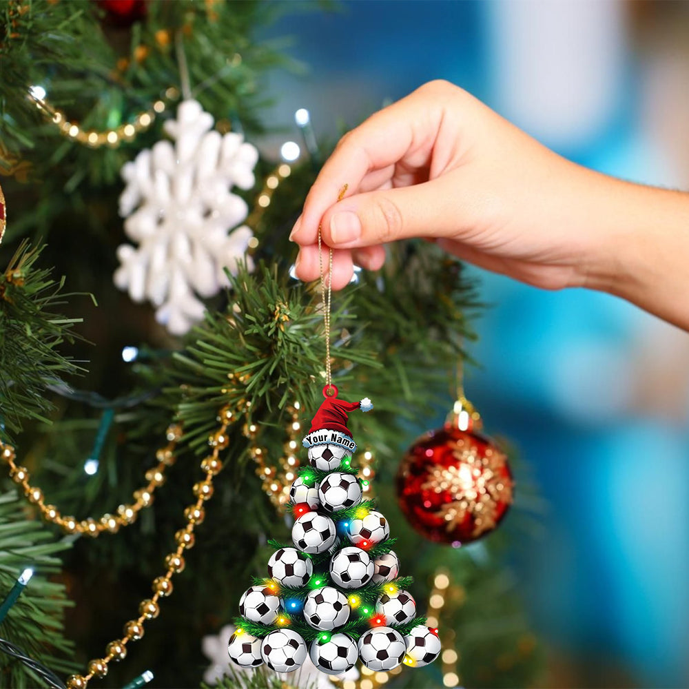 Blisscorners Football Christmas Tree Ornament, Personalized Ornament2D Flat LM2211