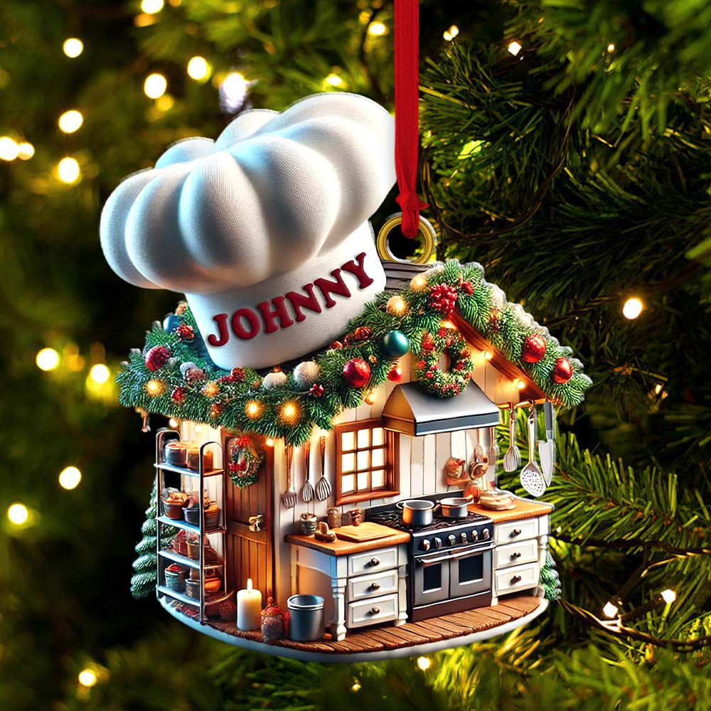 Blisscorners Baking House Ornament, Personalized Ornament2D Flat LM2211