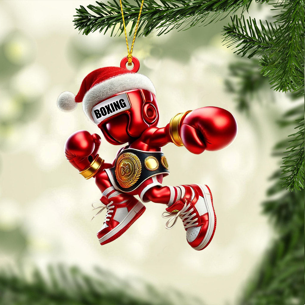 Blisscorners Boxing Christmas Ornament, Personalized Ornament2D Flat LM2211