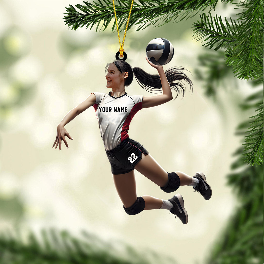Blisscorners Volleyball Woman Decor Christmas Ornament, Personalized Ornament2D Flat LM2211