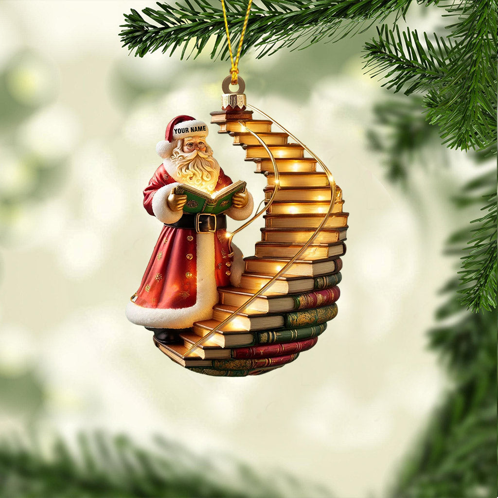 Blisscorners God Santa Christmas Ornament, Personalized Ornament2D Flat LM2211