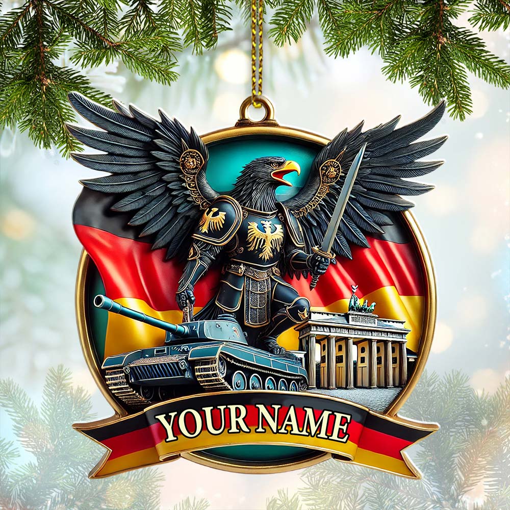 Blisscorners Custom Name Germany Ornament, Christmas Gift for Germany Lover2D Flat LM2111
