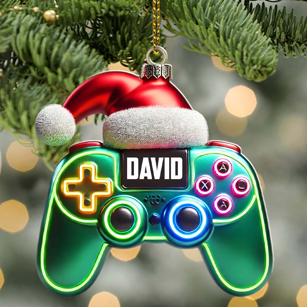Blisscorners Christmas Gamer Ornament, Personalized Ornament2D Flat LM2211