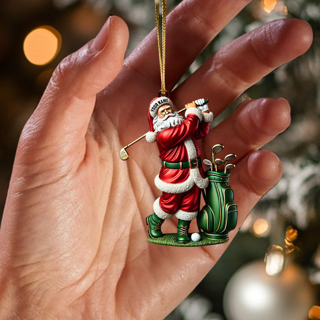 Blisscorners Santa Golf Player Christmas Ornament, Personalized Ornament2D Flat LM2211