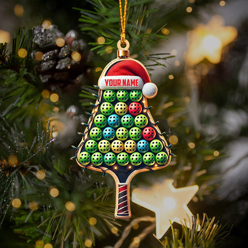 Blisscorners PickleBall Christmas Ornament, Personalized Ornaments2D Flat LM2211