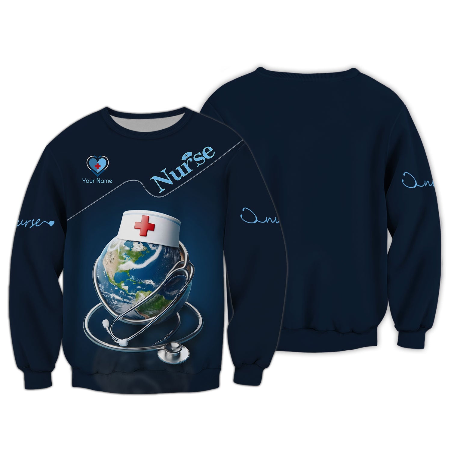 Blisscorners Personalized Nurse Shirt - A World of Care in a Stylish Statement