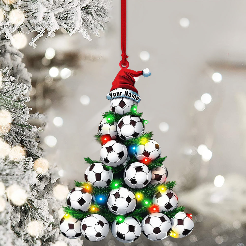 Blisscorners Football Christmas Tree Ornament, Personalized Ornament2D Flat LM2211