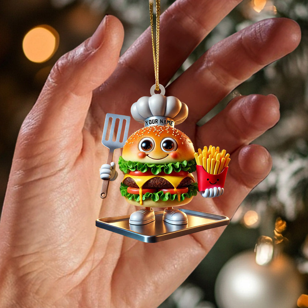 Blisscorners Fast Food Home Decor Christmas Ornament, Personalized Ornament2D Flat LM2211