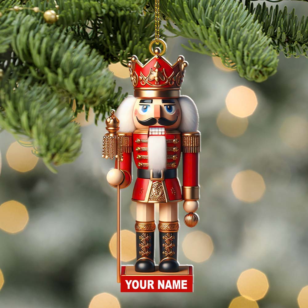 Blisscorners Nutcracker Christmas Ornament, Personalized Ornament2D Flat LM2211