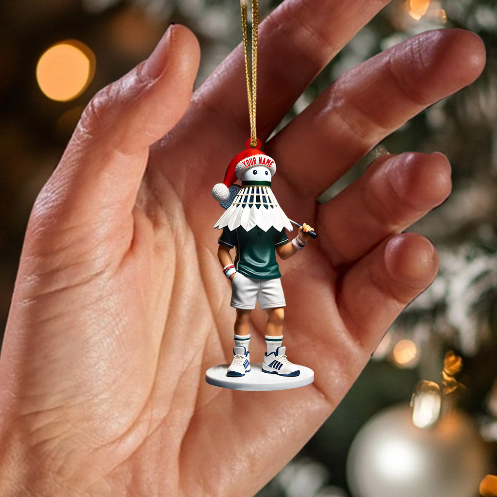 Blisscorners Shuttlecock Badminton Christmas Ornament, Personalized Ornament2D Flat LM2211