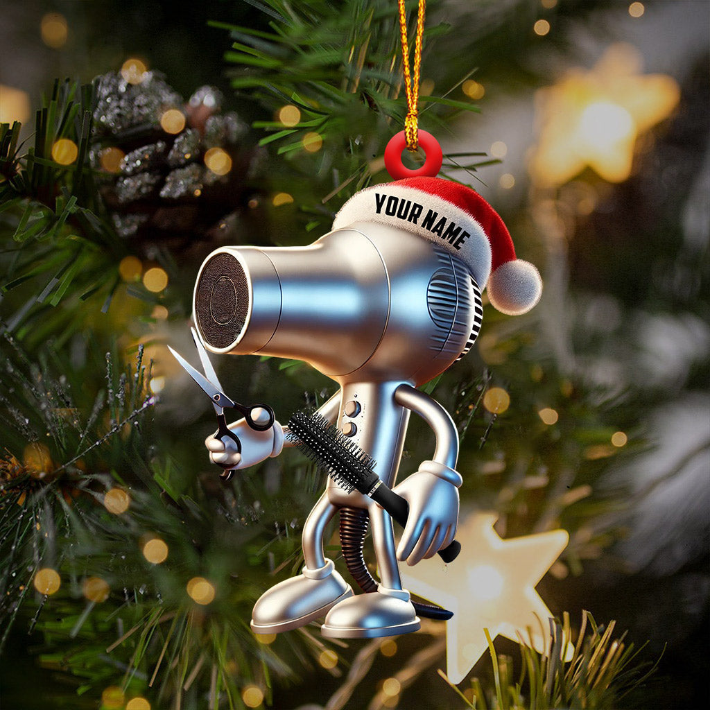 Blisscorners Hair Dryer Christmas Ornament, Personalized Ornament2D Flat LM2211