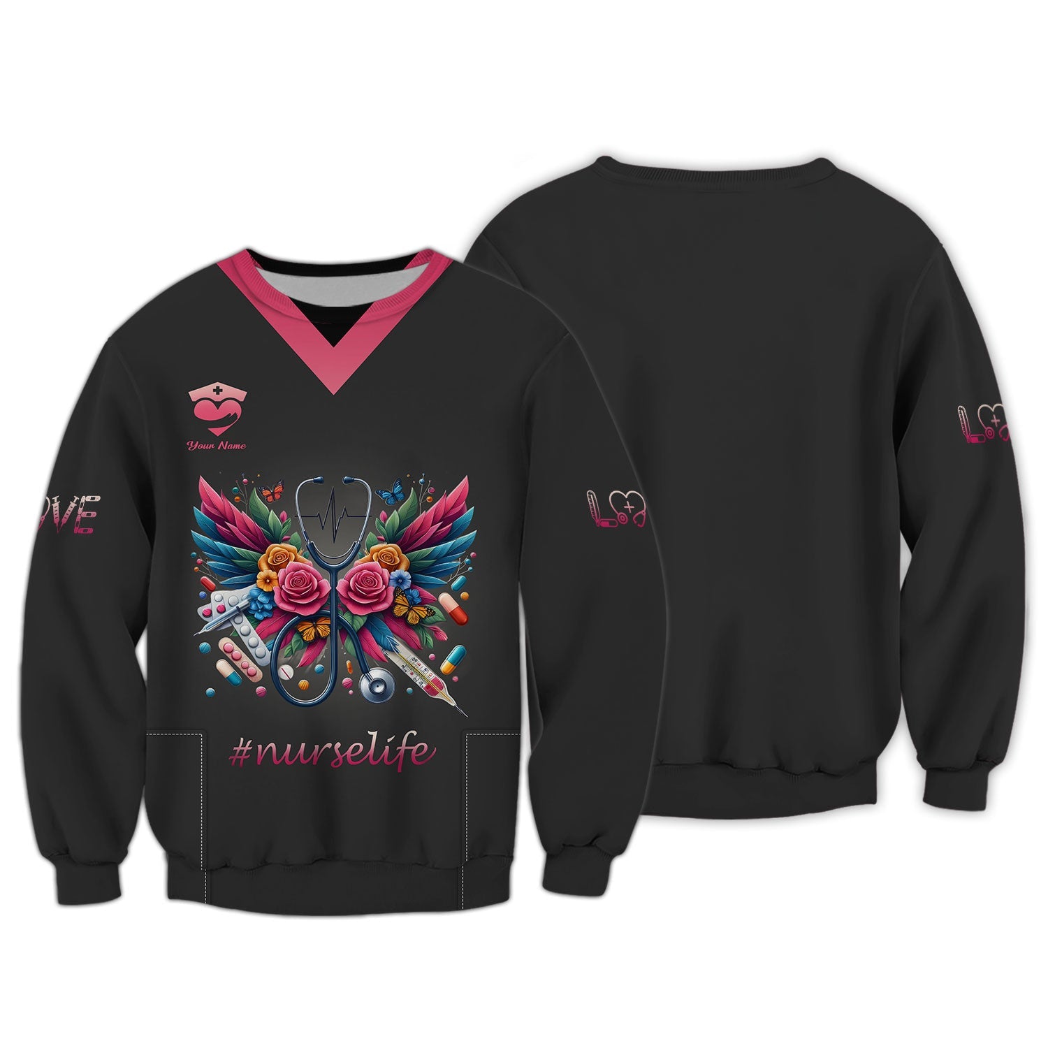 Blisscorners Personalized Nurse Shirt - Vibrant Care and Compassion