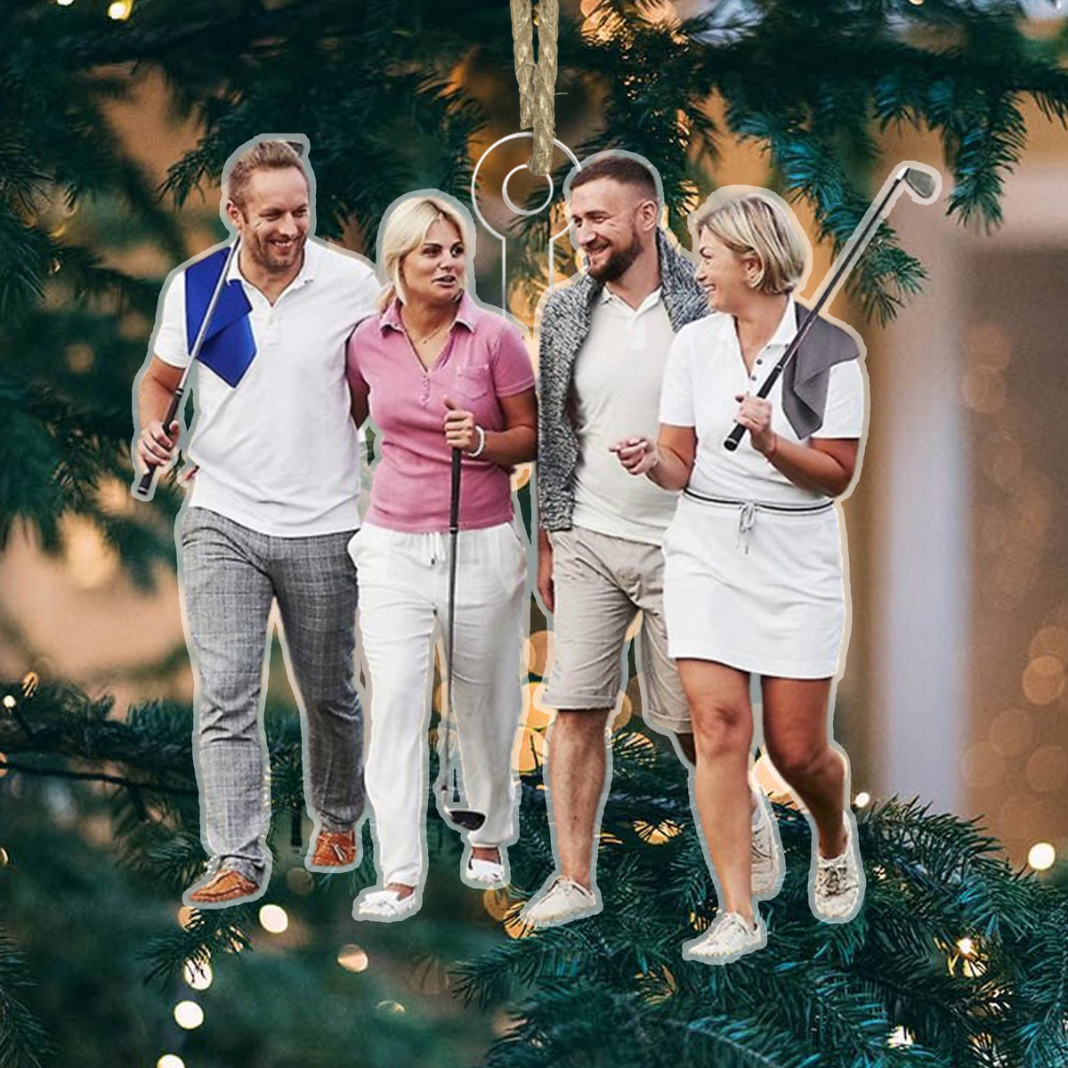Blisscorners Christmas Family, Xmas Friends - Custom Photo Christmas Gift - Personalized Acrylic Ornament2D Flat LM2111