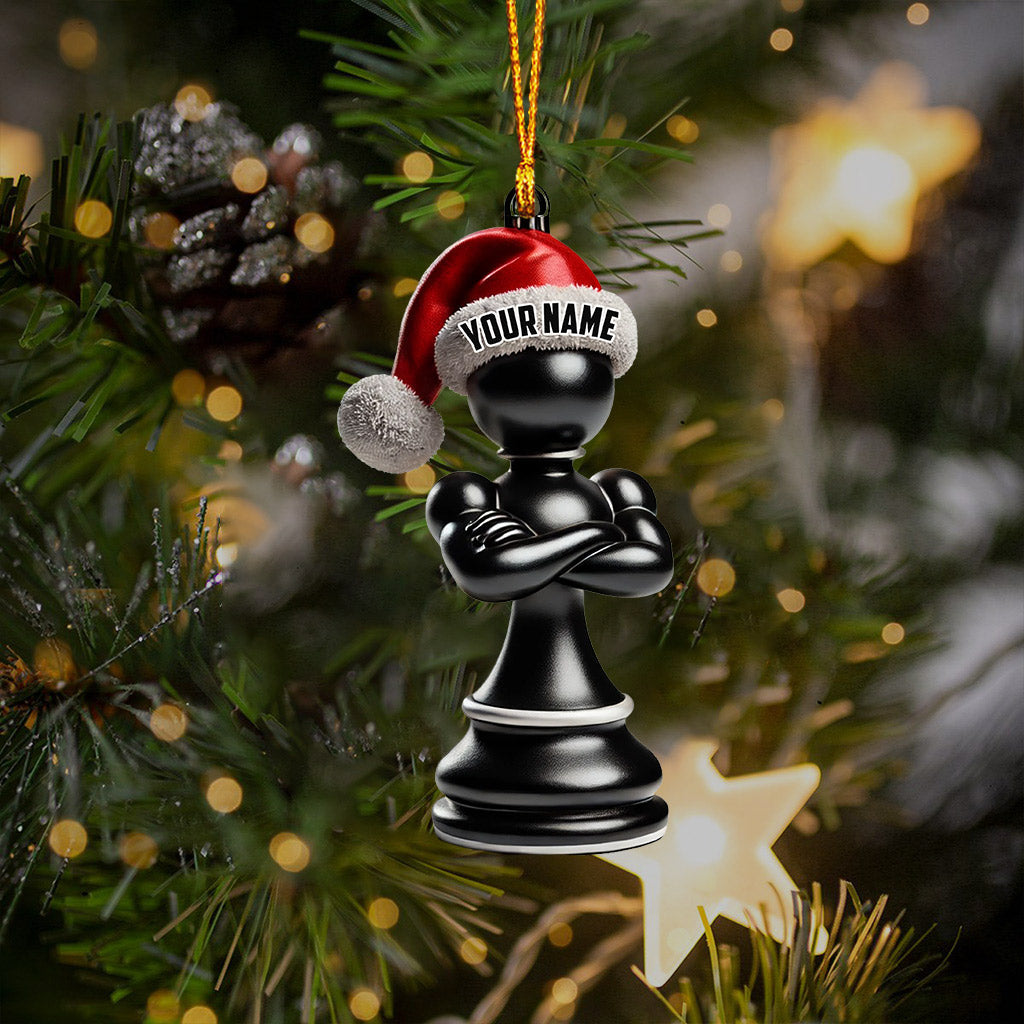 Blisscorners Black And White Chess Christmas Ornament, Personalized Ornament2D Flat LM2211