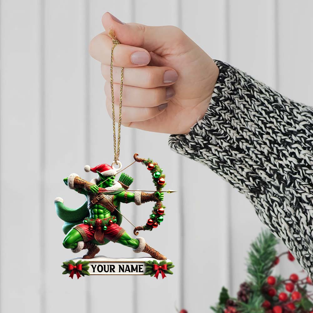 Blisscorners Christmas ELF Archery Ornament, Personalized Ornament2D Flat LM2211