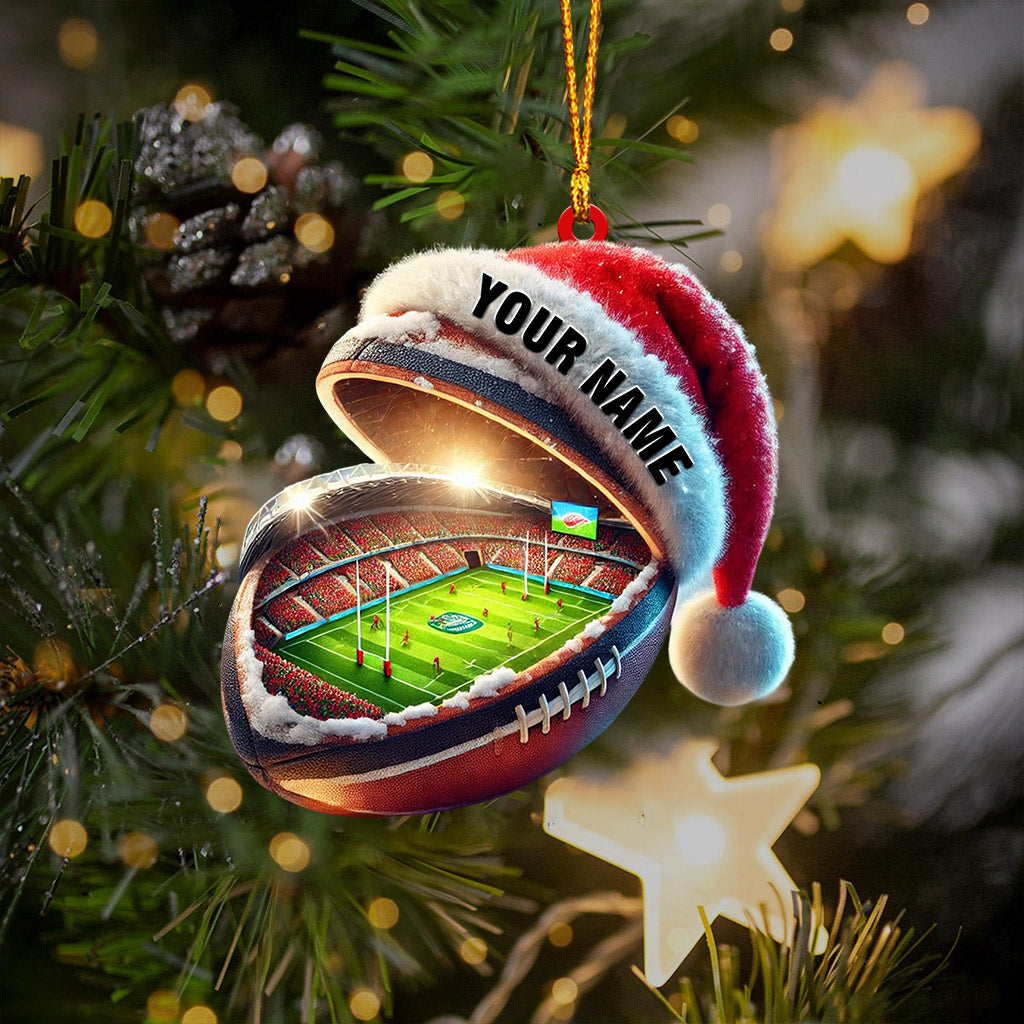 Blisscorners Gridiron Football Stadium Home Decor Christmas Ornament, Personalized Ornament2D Flat LM2211
