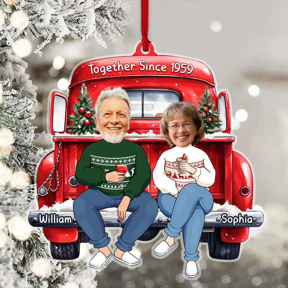 Blisscorners Custom Couple Christmas Ornament, Personalized Ornament2D Flat LM2211