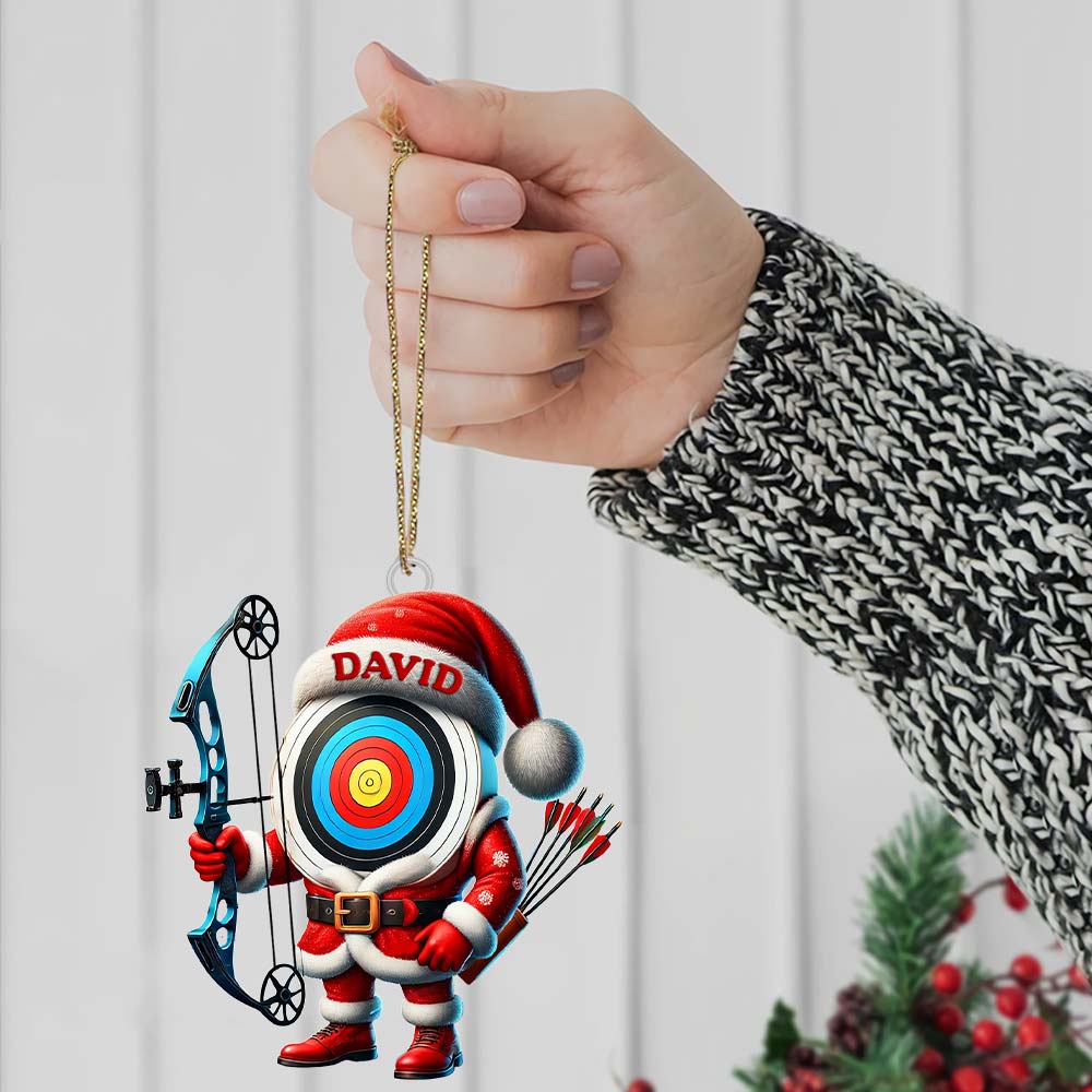 Blisscorners Custom Name Archery Ornament, Christmas Gift Decoration2D Flat LM2211