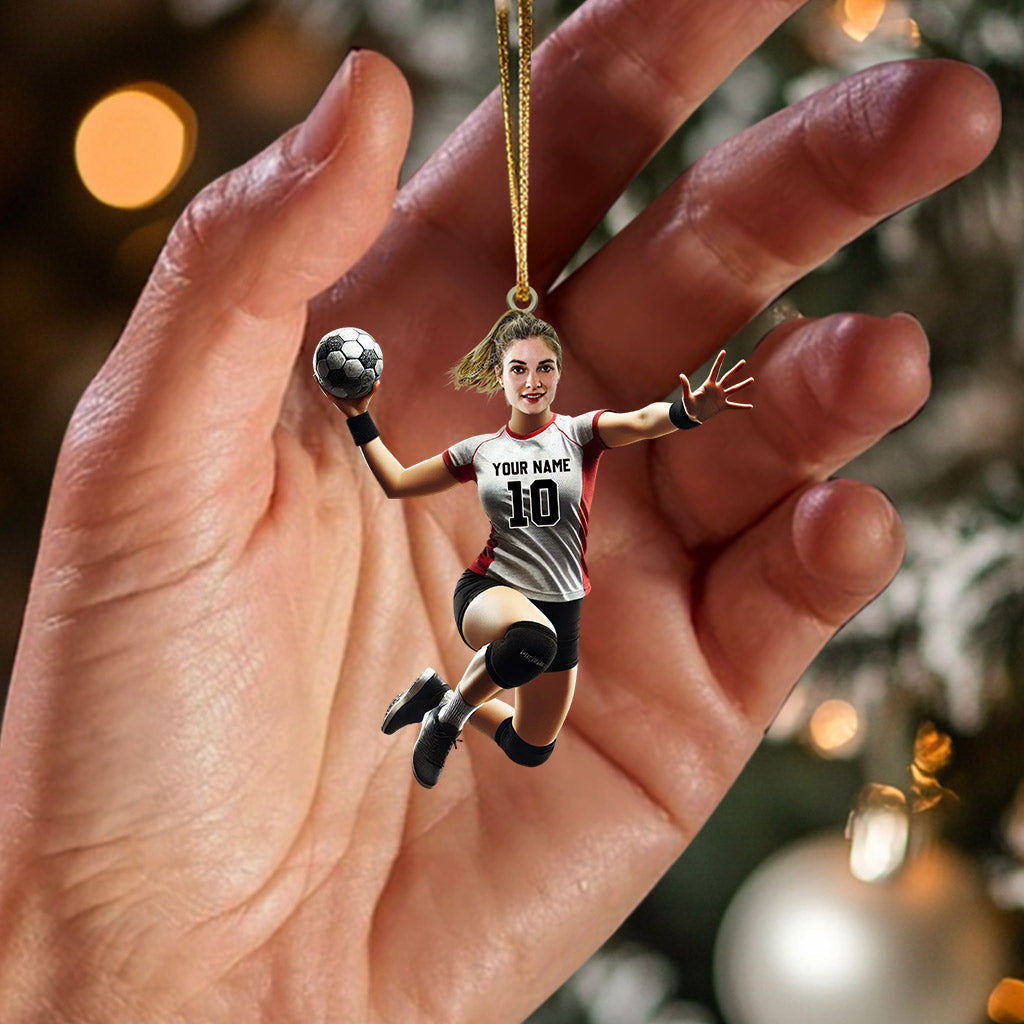 Blisscorners Handball Woman Decor Christmas Ornament, Personalized Ornament2D Flat LM2211