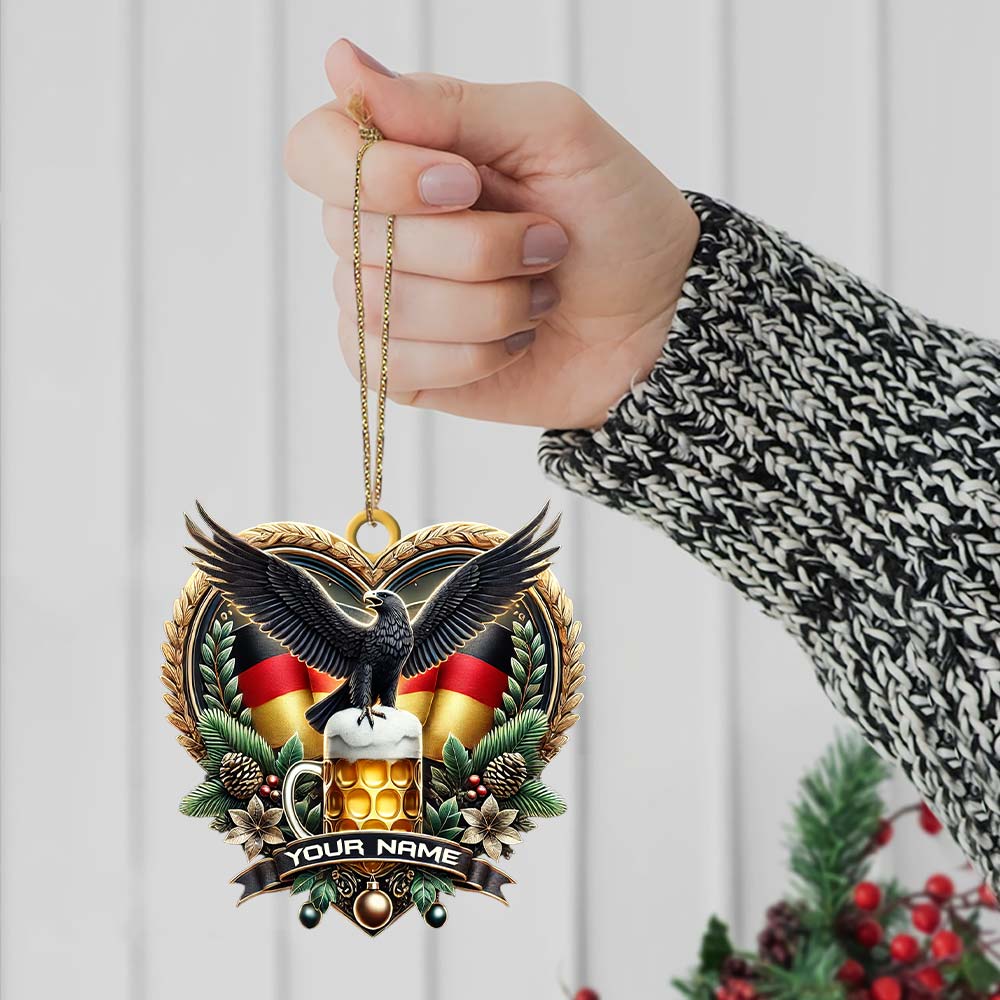 Blisscorners Custom Name Germany Ornament, Christmas Gift for Germany Lover2D Flat LM2211