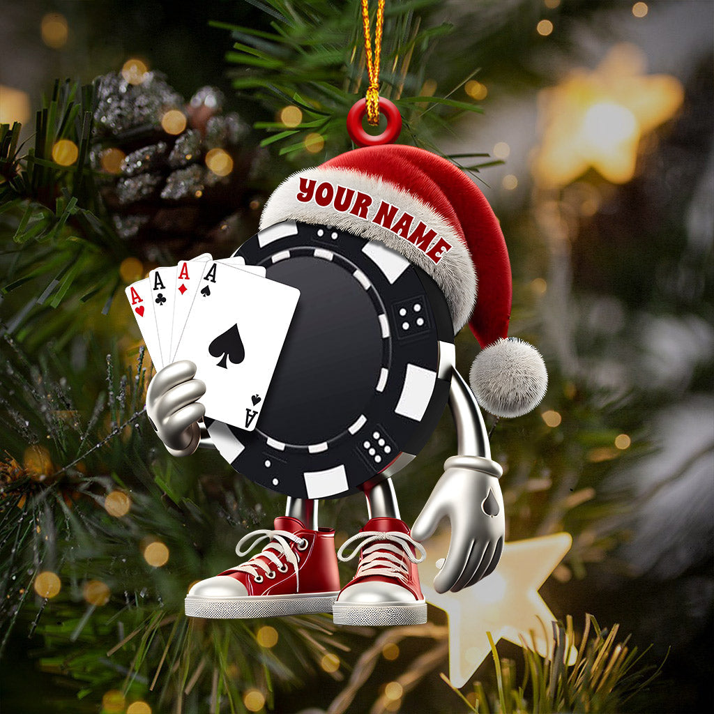 Blisscorners Poker Casino Christmas Ornament, Personalized Ornament2D Flat LM2211