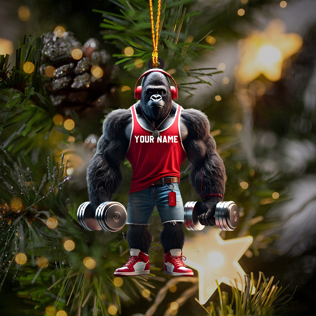 Blisscorners Dumbbells Home Decor Christmas Ornament, Personalized Ornament2D Flat LM2211