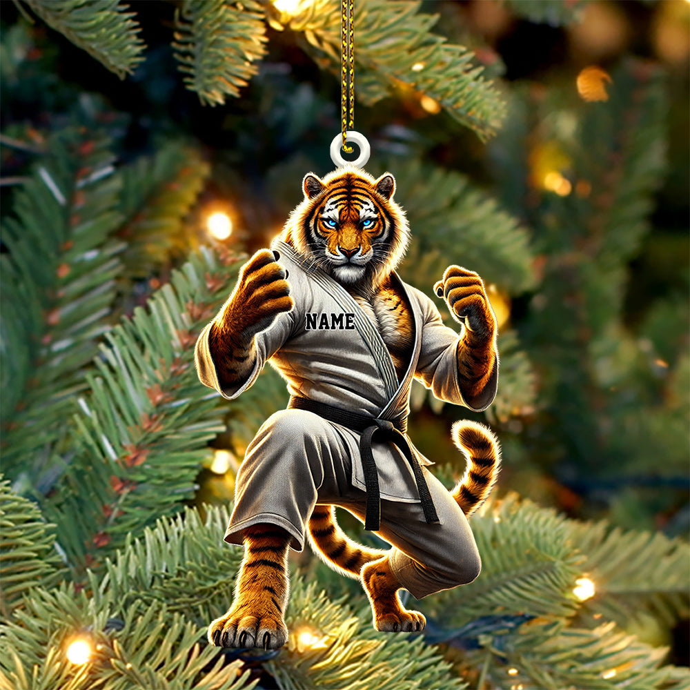 Blisscorners Tiger Karate Ornament, Personalized Ornament2D Flat LM2211
