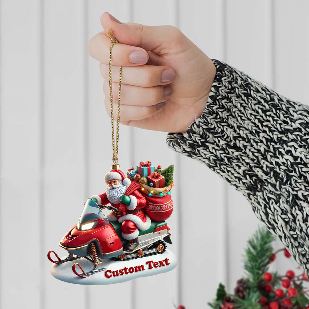 Blisscorners Custom Name Santa Ornament, Christmas Gift Decoration2D Flat LM2211