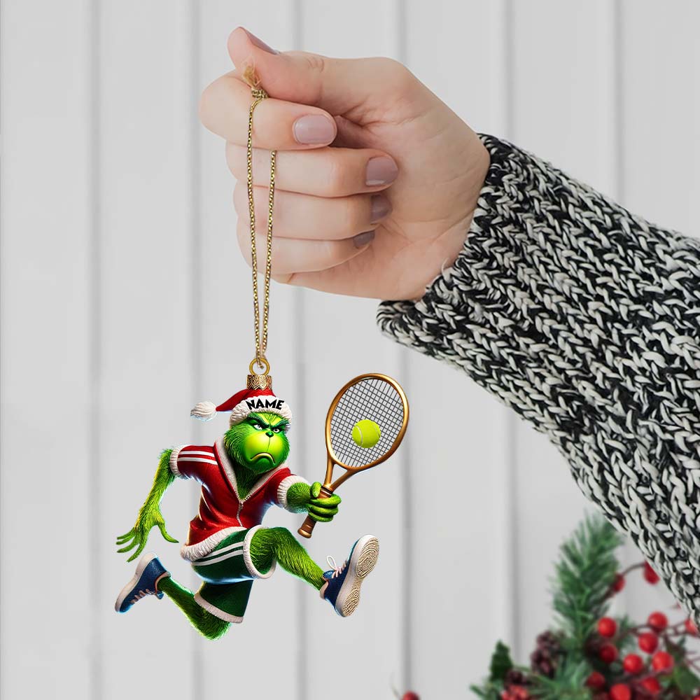Blisscorners ELF Tennis Ornament, Personalized Ornament2D Flat LM2211